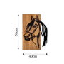 Wallity Accesorio Decorativo de Madera para Pared 317 - 40 x 3 x 58 cm, Madera y Metal, Negro y Nogal